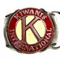 Vintage 1970's Enameled Kiwanis International Belt Buckle 10282013