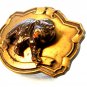 Vintage Gold Tone 3 Dimensional Grizzly Bear Belt Buckle