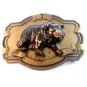 Vintage Gold Tone 3 Dimensional Grizzly Bear Belt Buckle
