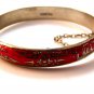 Vintage Siam Sterling Silver Red Niello Enamel City In A Boat Bracelet