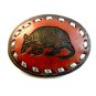 Vintage Armadillo Leather Belt Buckle