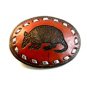 Vintage Armadillo Leather Belt Buckle