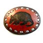 Vintage Armadillo Leather Belt Buckle