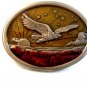Vintage American Eagle Enameled Belt Buckle U.S.A.