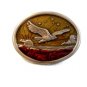 Vintage American Eagle Enameled Belt Buckle U.S.A.