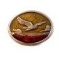 Vintage American Eagle Enameled Belt Buckle U.S.A.