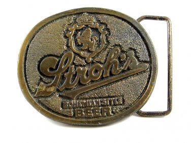 Vintage Stroh's Bohemian Style Belt Buckle 10302013
