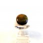 Vintage Sterling Silver & Tiger Eye Ring Size 9