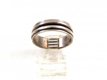 Mans Sterling Silver Worry Spinner Ring Size 13 04152014