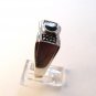 Vintage Sterling Silver & Black Onyx Ring Sz 12