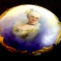 Antique Vintage Hand Painted Porcelain 18th Century Lady Brooch 10012013de