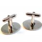 Vintage Silver Tone with Place for Monogram Cufflinks