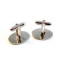 Vintage Silver Tone with Place for Monogram Cufflinks
