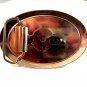 1960's - 1970's Silver Tone Enameled AMOCO Belt buckle