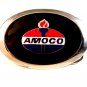 1960's - 1970's Silver Tone Enameled AMOCO Belt buckle