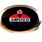 1960's - 1970's Silver Tone Enameled AMOCO Belt buckle