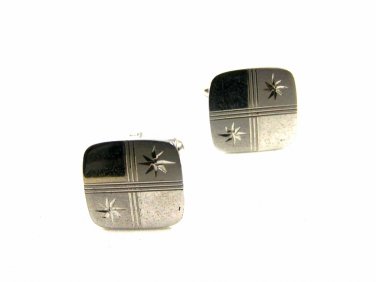True Vintage 1950's - 1960s Sterling Silver Cufflinks by Hickok 100714