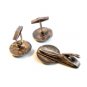 Vintage Sterling Silver Siam Elephant Cufflinks & Tie Clasp By Bombay Bazaar BB