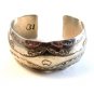 Signed Vintage Native American Sterling Silver Cuff Bracelet