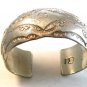 Signed Vintage Native American Sterling Silver Cuff Bracelet
