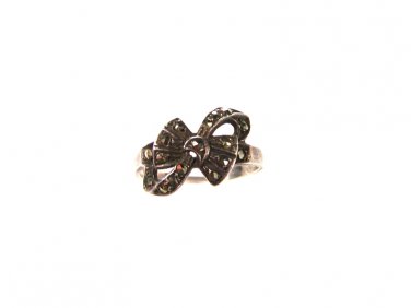 Sterling Silver & Marcasites Ring Size 7 Unbranded 63015