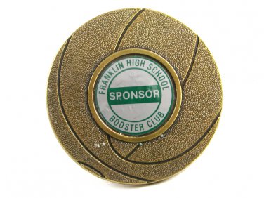1970 - 80's Franklin High School Sponsor Basketball Belt Buckle Unmarked 121614