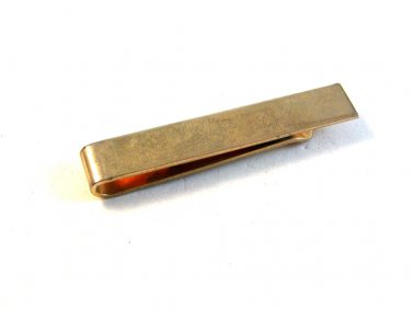 Vintage 1950's - 1960's Gold Tone Tie Clasp Signed SWANK