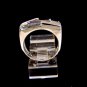 Retro Sterling Silver & Amythest & Peridot & Blue Topaz Ring Size 9