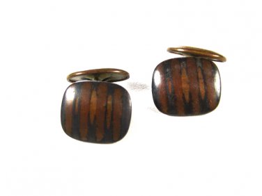 Art Deco 1920's -1940's Copper Cufflinks Unbranded 71615