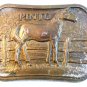 Vintage 1960 - 1970's Pinto Horse Belt Buckle