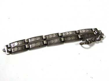 Unusual & Old Sterling Silver Initials DGD Brass Watch Chain Unbranded 7915