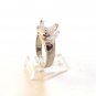 Vintage Sterling Silver Heart Cz Engagement Ring Sz 8