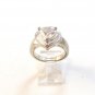 Vintage Sterling Silver Heart Cz Engagement Ring Sz 8
