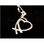 New Sterling Silver Heart  Pendant with 18" Sterling Chain
