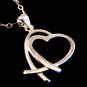 New Sterling Silver Heart Pendant with 18" Sterling Chain