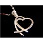 New Sterling Silver Heart Pendant with 18" Sterling Chain