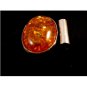 Vintage Tribal Sterling Silver Amber Pendant