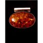 Vintage Tribal Sterling Silver Amber Pendant