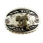 Western Cowboy Silver & Black Tone Saddle Belt Buckle #102113