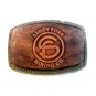 Vintage Sandy Fork Mining Company Leather & Metal Belt Buckle