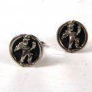 1950's - 70's Silvertone Clown / Jester Cufflinks Unbranded 71915