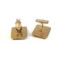 Vintage Gold Tone & Black Fancy Swirel Cufflinks