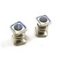 Art Deco True Vintage Silvertone Blue Ablone Cufflinks by Stag Brand 101314