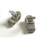 1970's Silvertone & Sparkley Rhinestone Wrap Around Cufflinks By Swank 100614