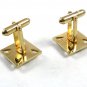 1970's True Vintage Jadite & Goldtone Cufflinks Unmarked 101614
