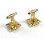 1970's True Vintage Jadite & Goldtone Cufflinks Unmarked 101614