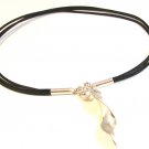 Sterling Silver Pendant & Leather 16" Necklace