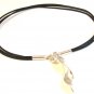 Sterling Silver Pendant & Leather 16" Necklace