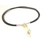 Sterling Silver Pendant & Leather 16" Necklace