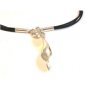 Sterling Silver Pendant & Leather 16" Necklace